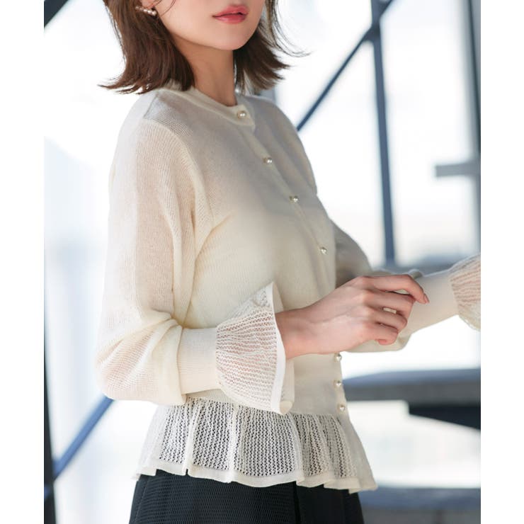 メッシュフリルカーデ | RUIRUE BOUTIQUE | 詳細画像5 