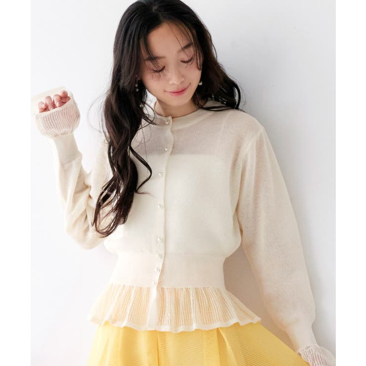 メッシュフリルカーデ | RUIRUE BOUTIQUE | 詳細画像8 