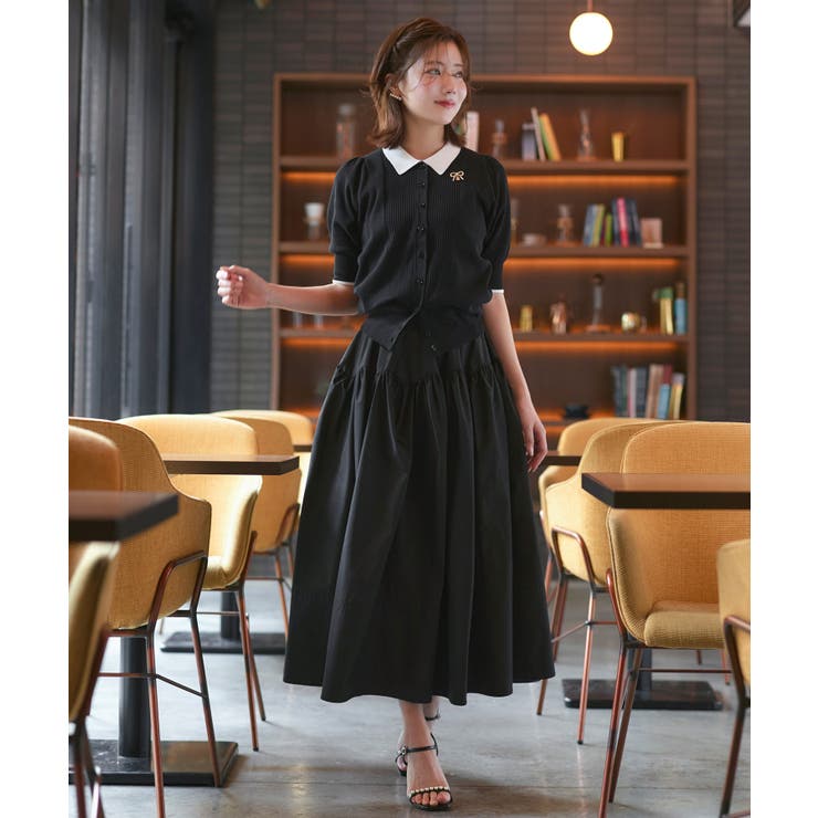 衿つきパフスリーブニットカーデ | RUIRUE BOUTIQUE | 詳細画像18 