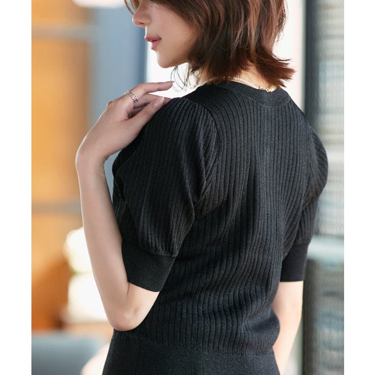 2WAYラメRIBパフカーデ | RUIRUE BOUTIQUE | 詳細画像29 