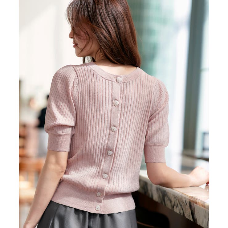 2WAYラメRIBパフカーデ | RUIRUE BOUTIQUE | 詳細画像4 