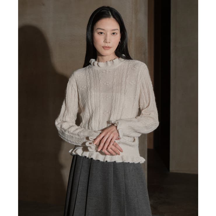 ウールモヘアブレンドフリルプルオーバー | RUIRUE BOUTIQUE | 詳細画像12 