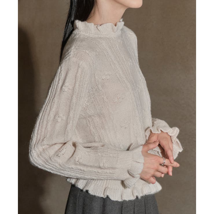 ウールモヘアブレンドフリルプルオーバー | RUIRUE BOUTIQUE | 詳細画像13 