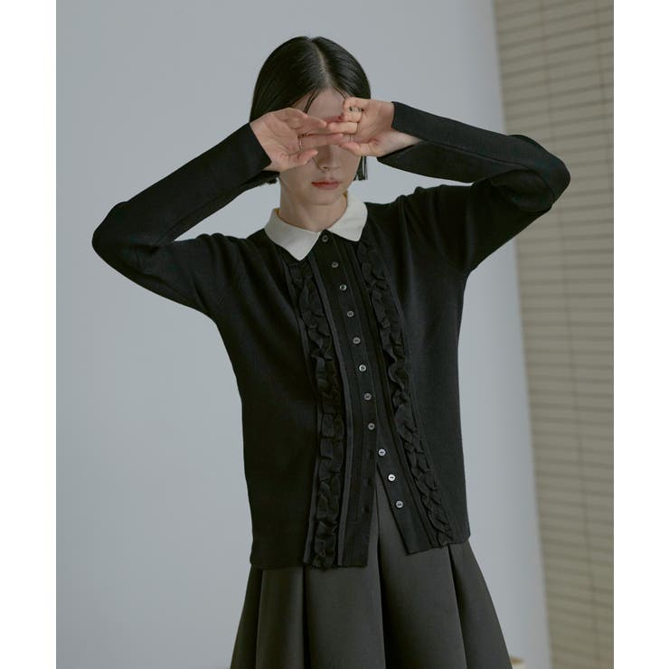 襟つきフリルニットカーデ | RUIRUE BOUTIQUE | 詳細画像23 