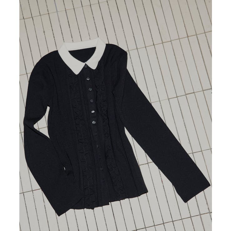 襟つきフリルニットカーデ | RUIRUE BOUTIQUE | 詳細画像33 