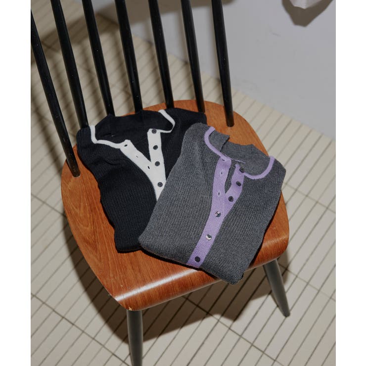 ボタンデザインカーデレイヤードニット | RUIRUE BOUTIQUE | 詳細画像31 