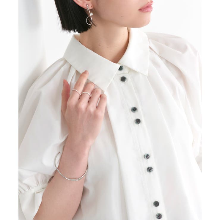 【洗える/2set】タックギャザーシャツ/綺麗シルエット・ワイドパンツ | RUIRUE BOUTIQUE | 詳細画像12 