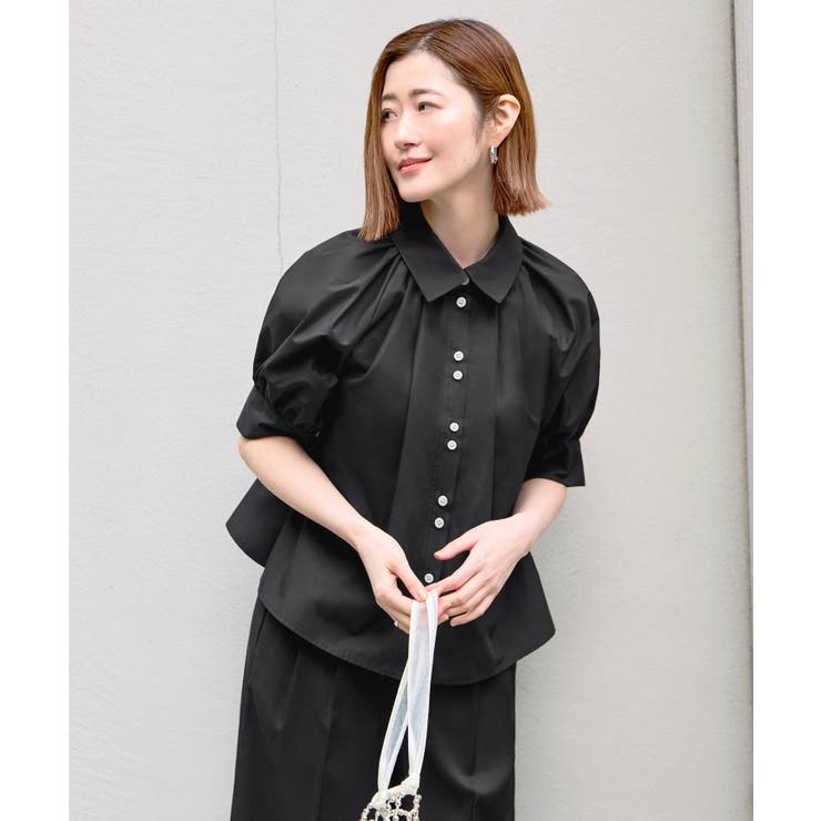 【洗える/2set】タックギャザーシャツ/綺麗シルエット・ワイドパンツ | RUIRUE BOUTIQUE | 詳細画像21 