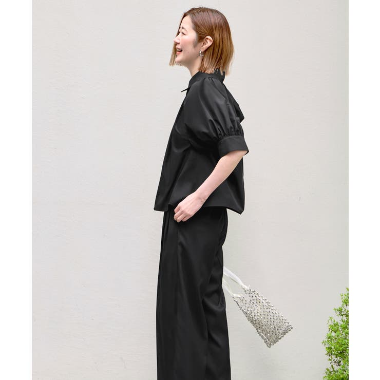 【洗える/2set】タックギャザーシャツ/綺麗シルエット・ワイドパンツ | RUIRUE BOUTIQUE | 詳細画像23 