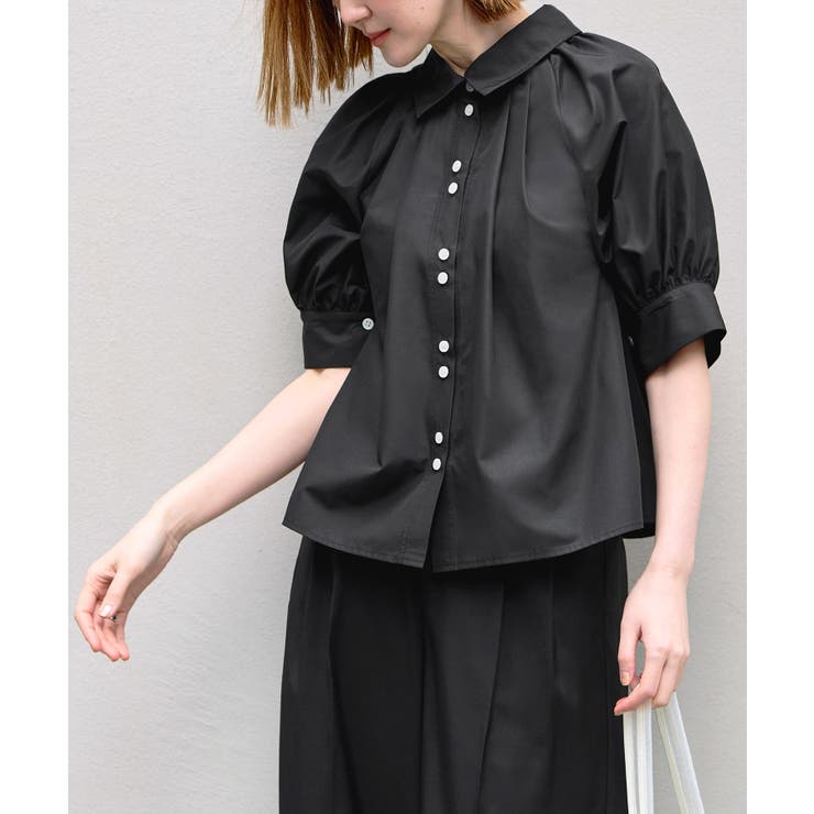 【洗える/2set】タックギャザーシャツ/綺麗シルエット・ワイドパンツ | RUIRUE BOUTIQUE | 詳細画像27 