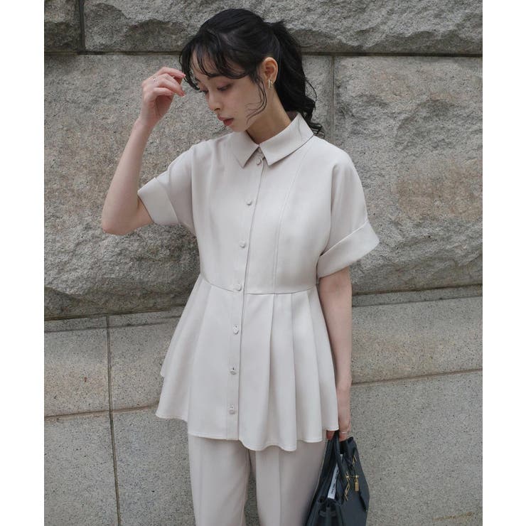 【洗える/2set】ドルマンペプラムシャツ/綺麗シルエット・テーパードパンツ | RUIRUE BOUTIQUE | 詳細画像19 