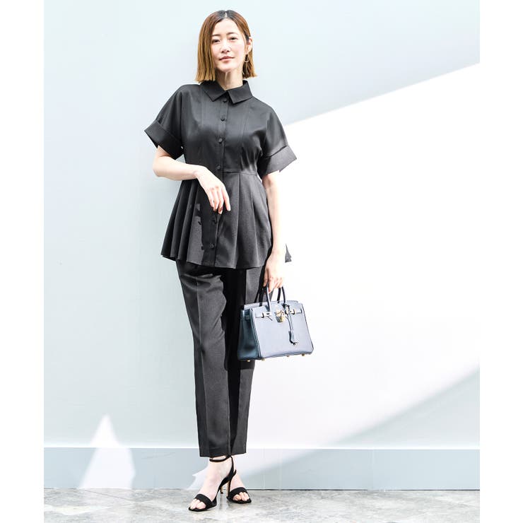 【洗える/2set】ドルマンペプラムシャツ/綺麗シルエット・テーパードパンツ | RUIRUE BOUTIQUE | 詳細画像28 