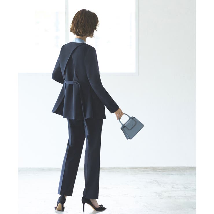バッククロスケープダブルブレストジャケット＆ストレートパンツスーツ | RUIRUE BOUTIQUE | 詳細画像16 