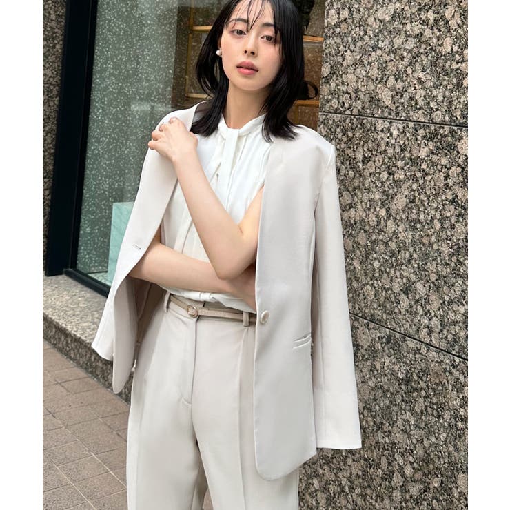 Dセット/ライトグレージュ(2WH) | 選べる6タイプ洗えるスタイリッシュビジネススーツパンツセット | RUIRUE BOUTIQUE