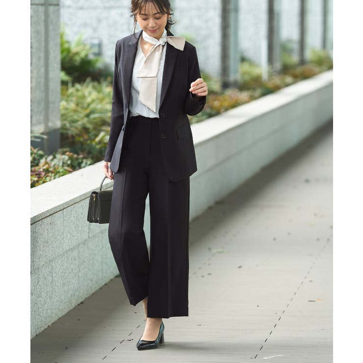 Bセット/ブラック(3BL) | 選べる6タイプ洗えるスタイリッシュビジネススーツパンツセット | RUIRUE BOUTIQUE