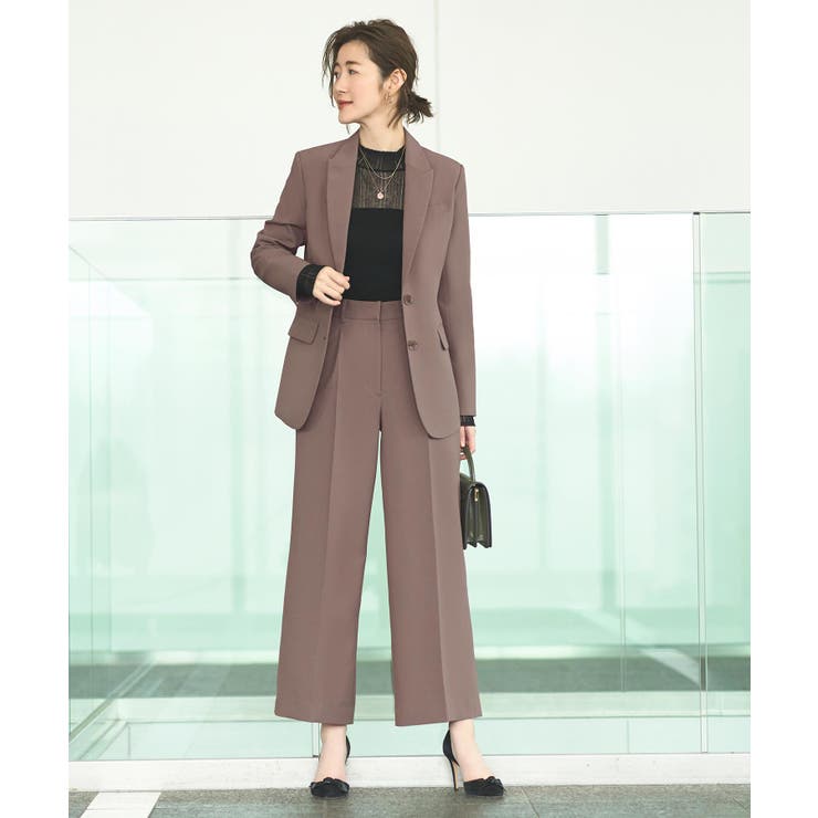 Bセット/モカブラウン(3DBR) | 選べる6タイプ洗えるスタイリッシュビジネススーツパンツセット | RUIRUE BOUTIQUE