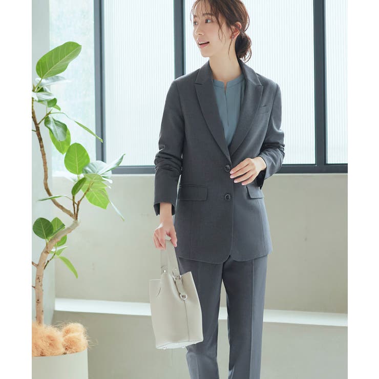 Cセット/ダークグレー(5DGY) | 選べる6タイプ洗えるスタイリッシュビジネススーツパンツセット | RUIRUE BOUTIQUE