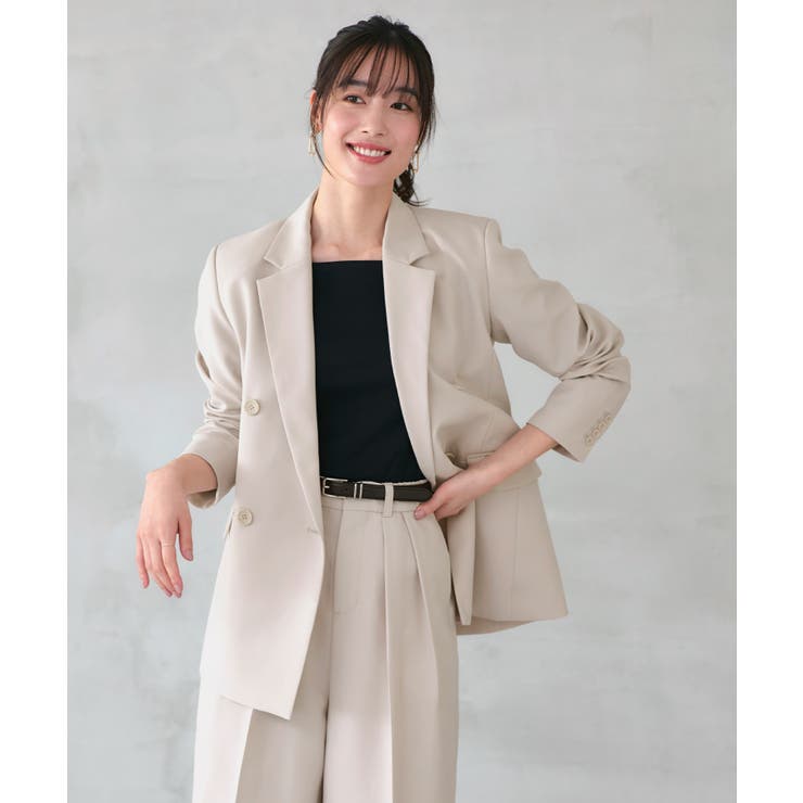 洗えるマニッシュスーツワイドパンツセット | RUIRUE BOUTIQUE | 詳細画像12 