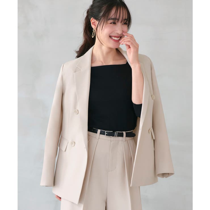 洗えるマニッシュスーツワイドパンツセット | RUIRUE BOUTIQUE | 詳細画像14 