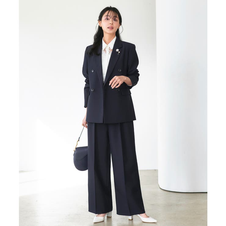 洗えるマニッシュスーツワイドパンツセット | RUIRUE BOUTIQUE | 詳細画像23 
