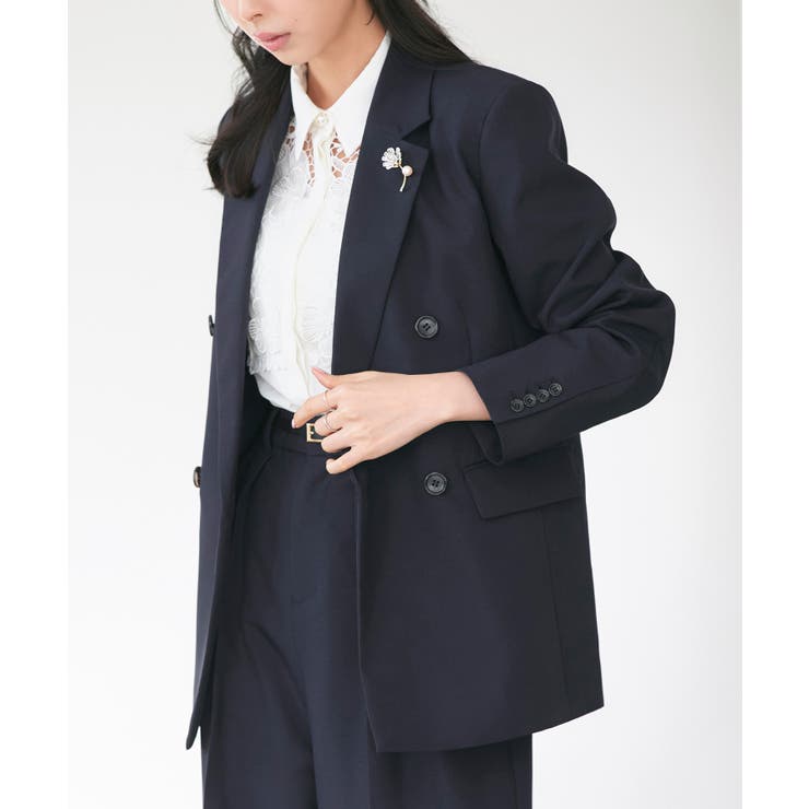 洗えるマニッシュスーツワイドパンツセット | RUIRUE BOUTIQUE | 詳細画像24 