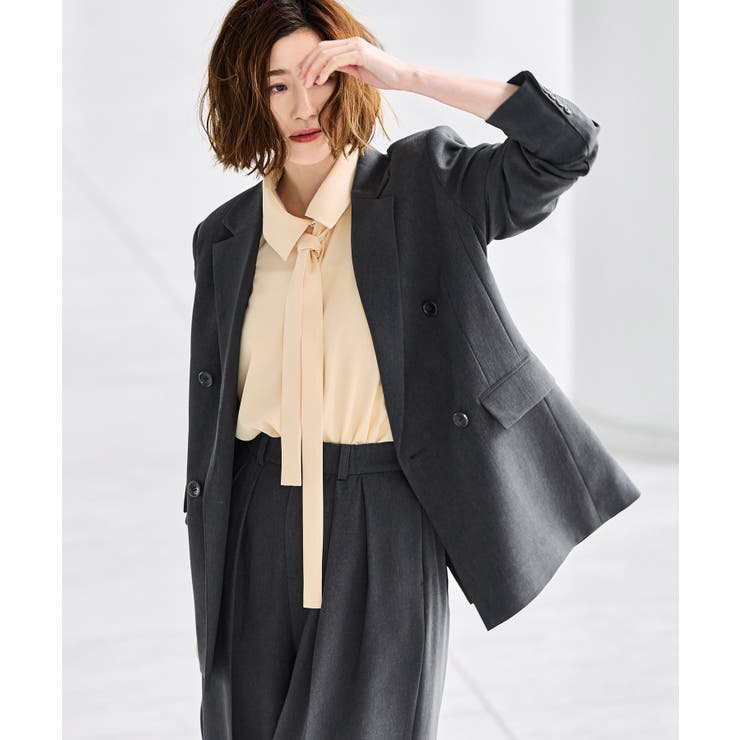 洗えるマニッシュスーツワイドパンツセット | RUIRUE BOUTIQUE | 詳細画像31 