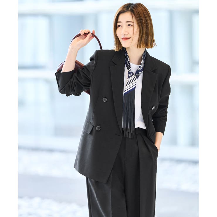 洗えるマニッシュスーツワイドパンツセット | RUIRUE BOUTIQUE | 詳細画像5 
