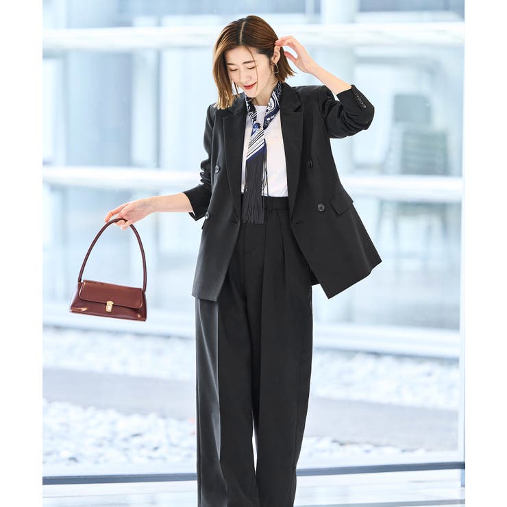 洗えるマニッシュスーツワイドパンツセット | RUIRUE BOUTIQUE | 詳細画像6 