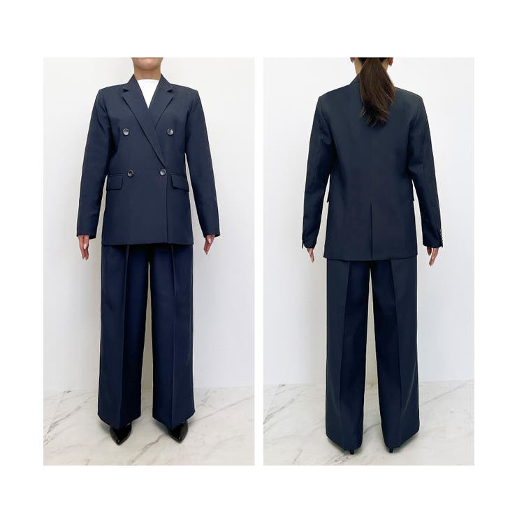 洗えるマニッシュスーツワイドパンツセット | RUIRUE BOUTIQUE | 詳細画像61 