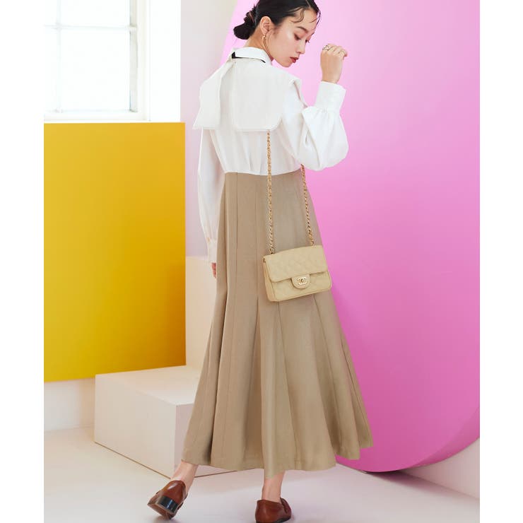 ビッグカラードッキングマーメイドシルエットワンピース | RUIRUE BOUTIQUE | 詳細画像13 