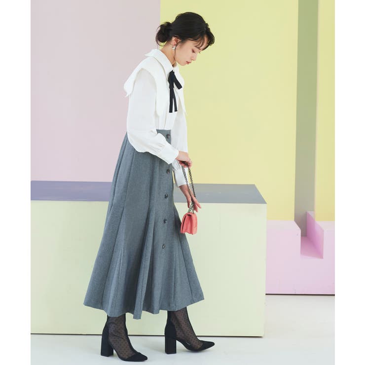 ビッグカラードッキングマーメイドシルエットワンピース | RUIRUE BOUTIQUE | 詳細画像8 