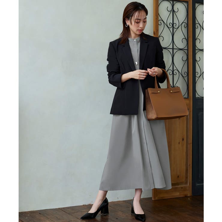 ウエストタック・バンドカラーロングワンピース | RUIRUE BOUTIQUE | 詳細画像10 