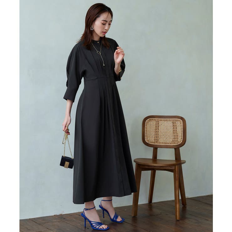 ウエストタック・バンドカラーロングワンピース | RUIRUE BOUTIQUE | 詳細画像14 