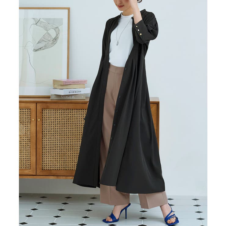 ウエストタック・バンドカラーロングワンピース | RUIRUE BOUTIQUE | 詳細画像19 