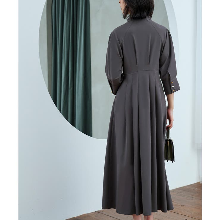 ウエストタック・バンドカラーロングワンピース | RUIRUE BOUTIQUE | 詳細画像5 