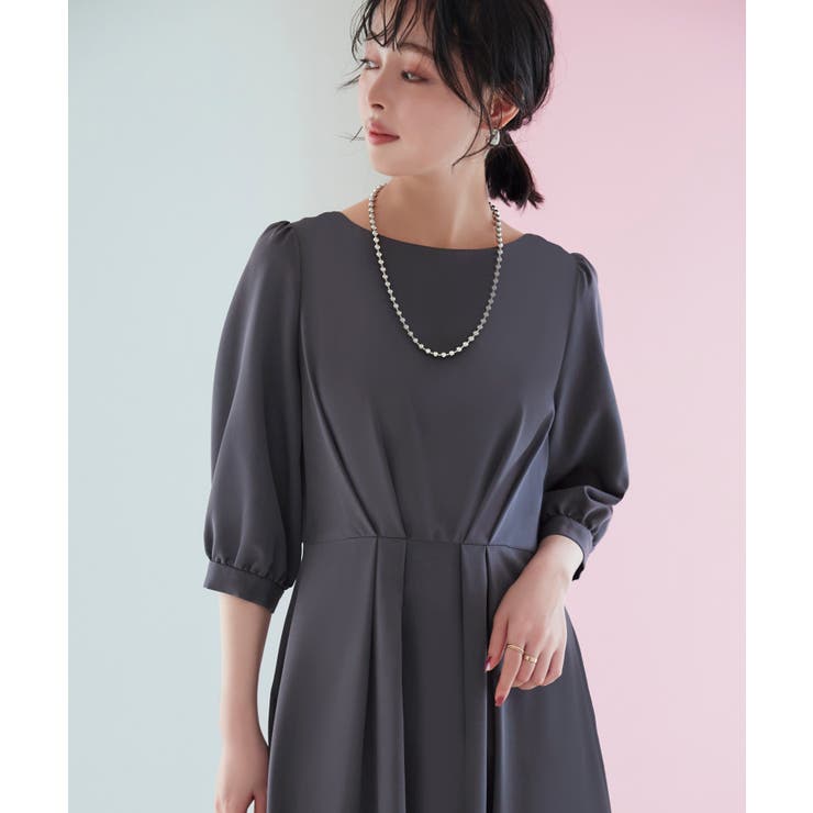 バックベルト・ウエストタック ロングワンピース | RUIRUE BOUTIQUE | 詳細画像4 