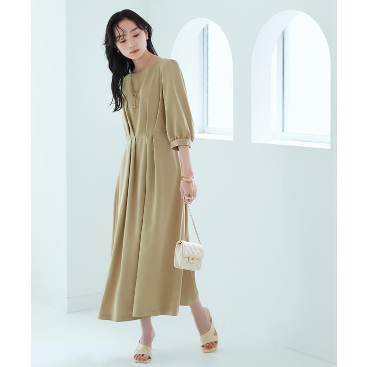 バックベルト・ウエストタック ロングワンピース | RUIRUE BOUTIQUE | 詳細画像7 