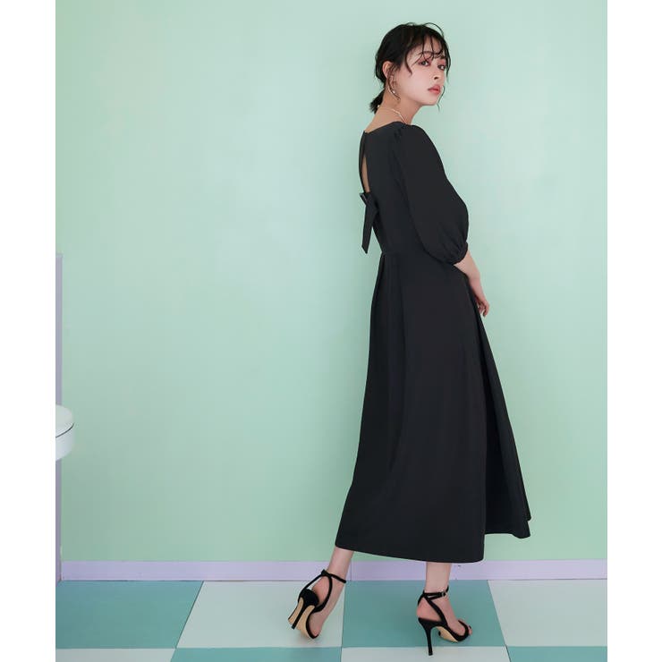 バックベルト・ウエストタック ロングワンピース | RUIRUE BOUTIQUE | 詳細画像8 
