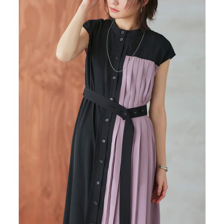 プリーツパネル・フレンチスリーブ ロングワンピース | RUIRUE BOUTIQUE | 詳細画像20 