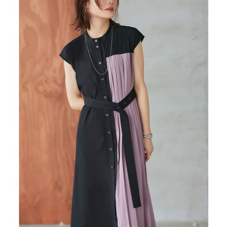 プリーツパネル・フレンチスリーブ ロングワンピース | RUIRUE BOUTIQUE | 詳細画像22 