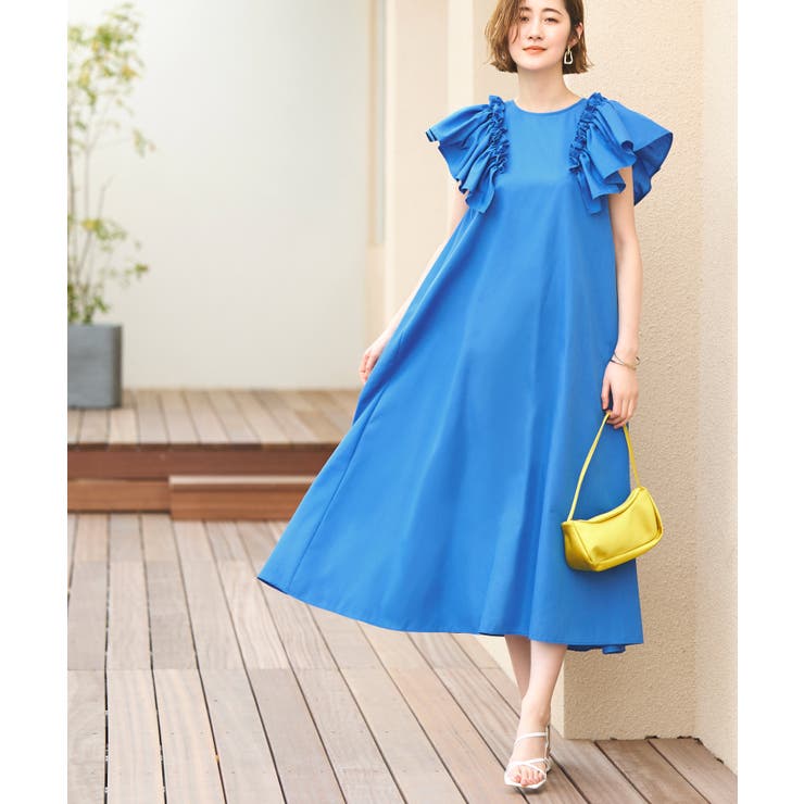 ショルダーフリルAラインリラクシーワンピース | RUIRUE BOUTIQUE | 詳細画像12 