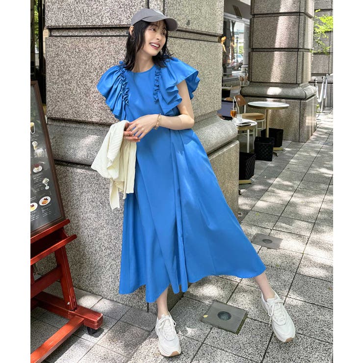 ショルダーフリルAラインリラクシーワンピース | RUIRUE BOUTIQUE | 詳細画像14 