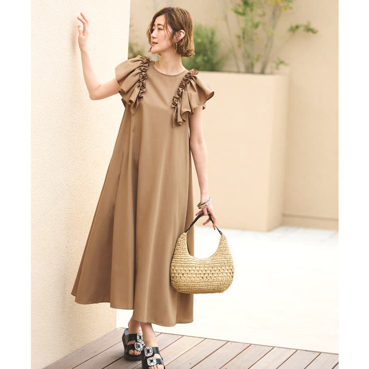 ショルダーフリルAラインリラクシーワンピース | RUIRUE BOUTIQUE | 詳細画像16 