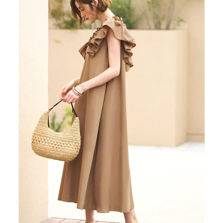 ショルダーフリルAラインリラクシーワンピース | RUIRUE BOUTIQUE | 詳細画像18 