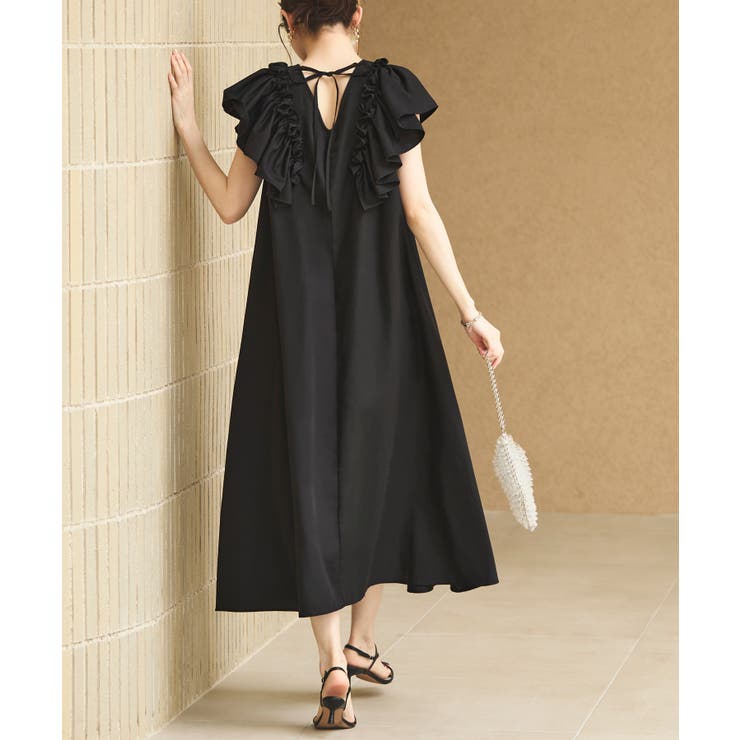ショルダーフリルAラインリラクシーワンピース | RUIRUE BOUTIQUE | 詳細画像2 