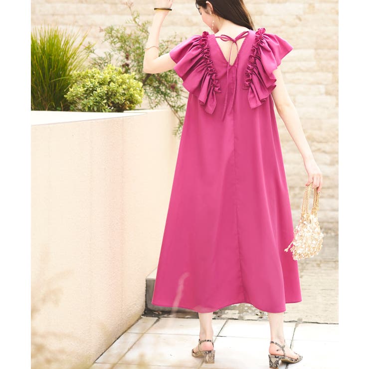 ショルダーフリルAラインリラクシーワンピース | RUIRUE BOUTIQUE | 詳細画像24 