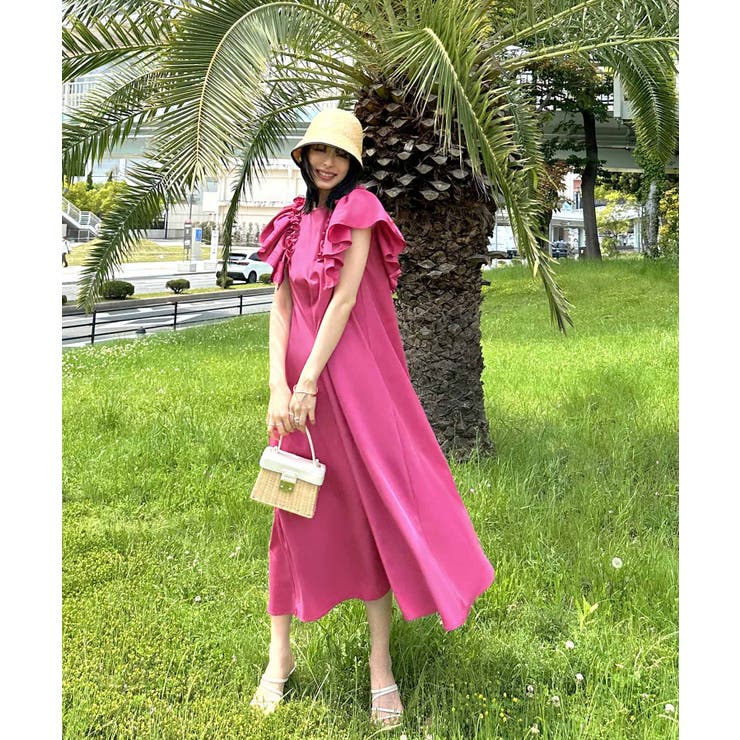 ショルダーフリルAラインリラクシーワンピース | RUIRUE BOUTIQUE | 詳細画像27 