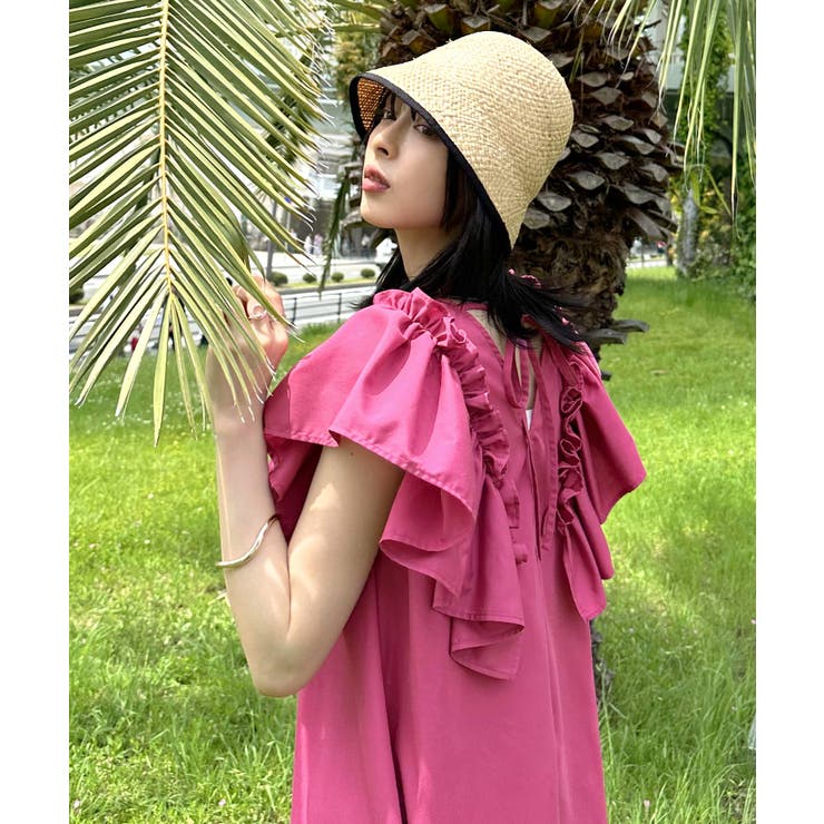 ショルダーフリルAラインリラクシーワンピース | RUIRUE BOUTIQUE | 詳細画像28 