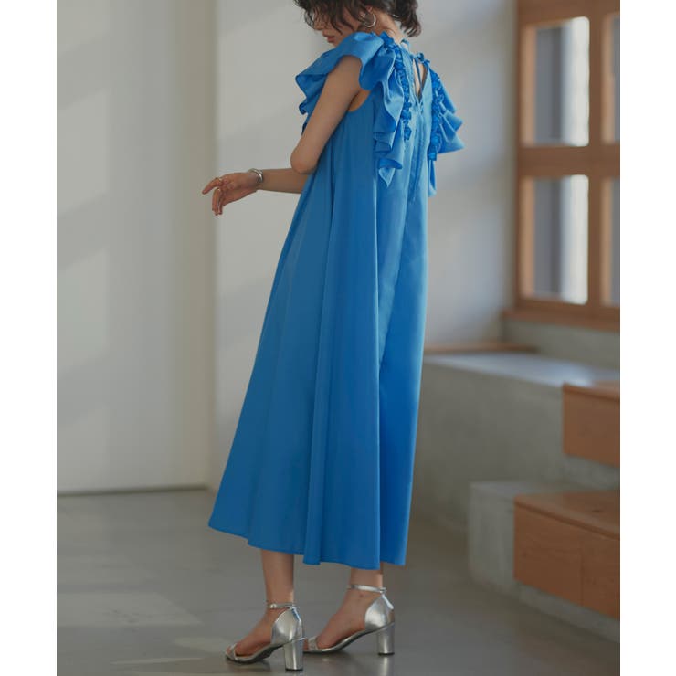 ショルダーフリルAラインリラクシーワンピース | RUIRUE BOUTIQUE | 詳細画像7 