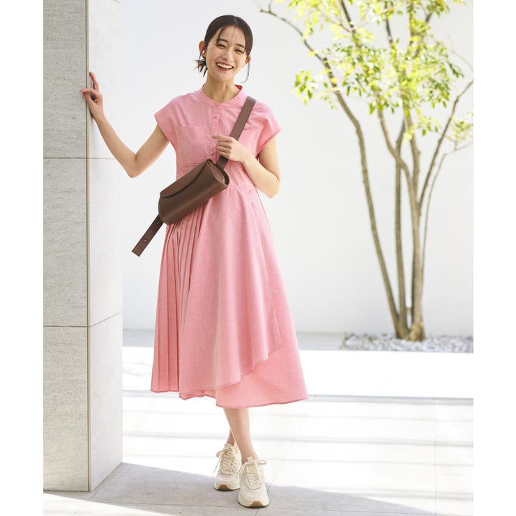 サイドプリーツ・アシンメトリーワンピース(ベルト付き) | RUIRUE BOUTIQUE | 詳細画像8 
